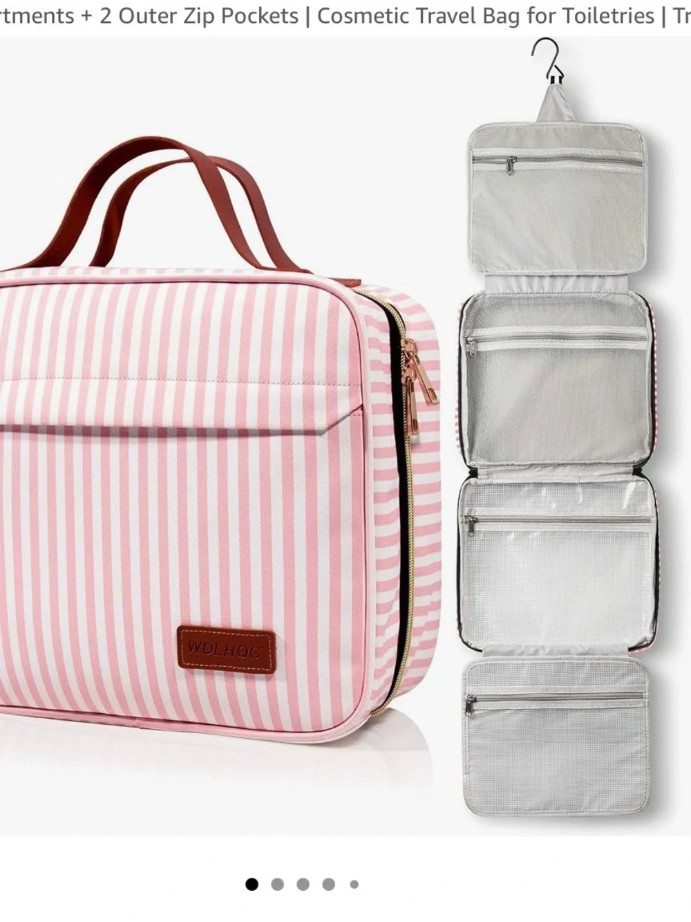 Hanging Travel Toiletry Bag with Hook, Gently Used